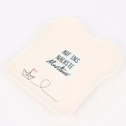 Grafik Werkstatt Toastteller AUF INS NÄCHSTE Abenteuer weiß 14,5x15,5cm