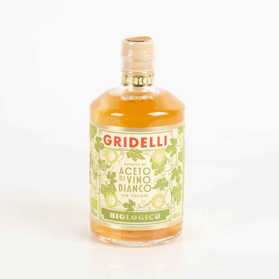 GRIDELLI Bio Weißweinessig Aceto di Vino Bianco Biologico 500ml