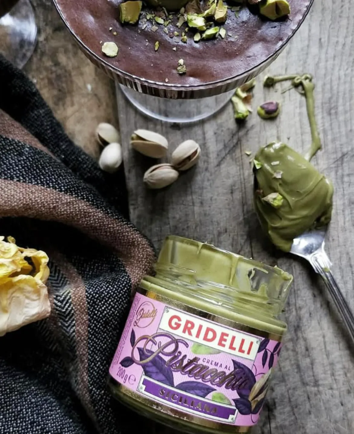 GRIDELLI Crema al Pistacchio Pistaziencreme aus Sizillien mit 25% Pistazien 200gr