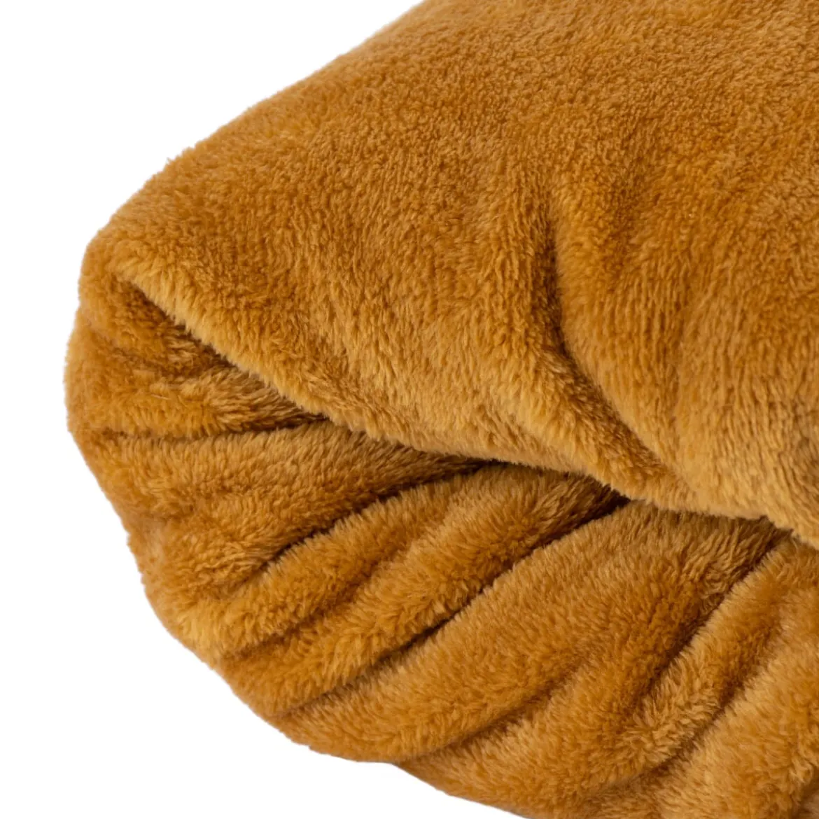 Große Kuscheldecke aus Microfaser einfarbig camel braun 180x220cm