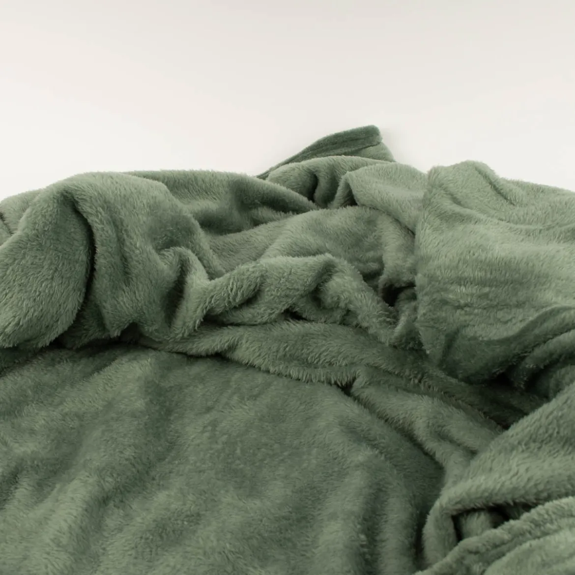 Große Kuscheldecke aus Microfaser einfarbig jade grün 180x220cm