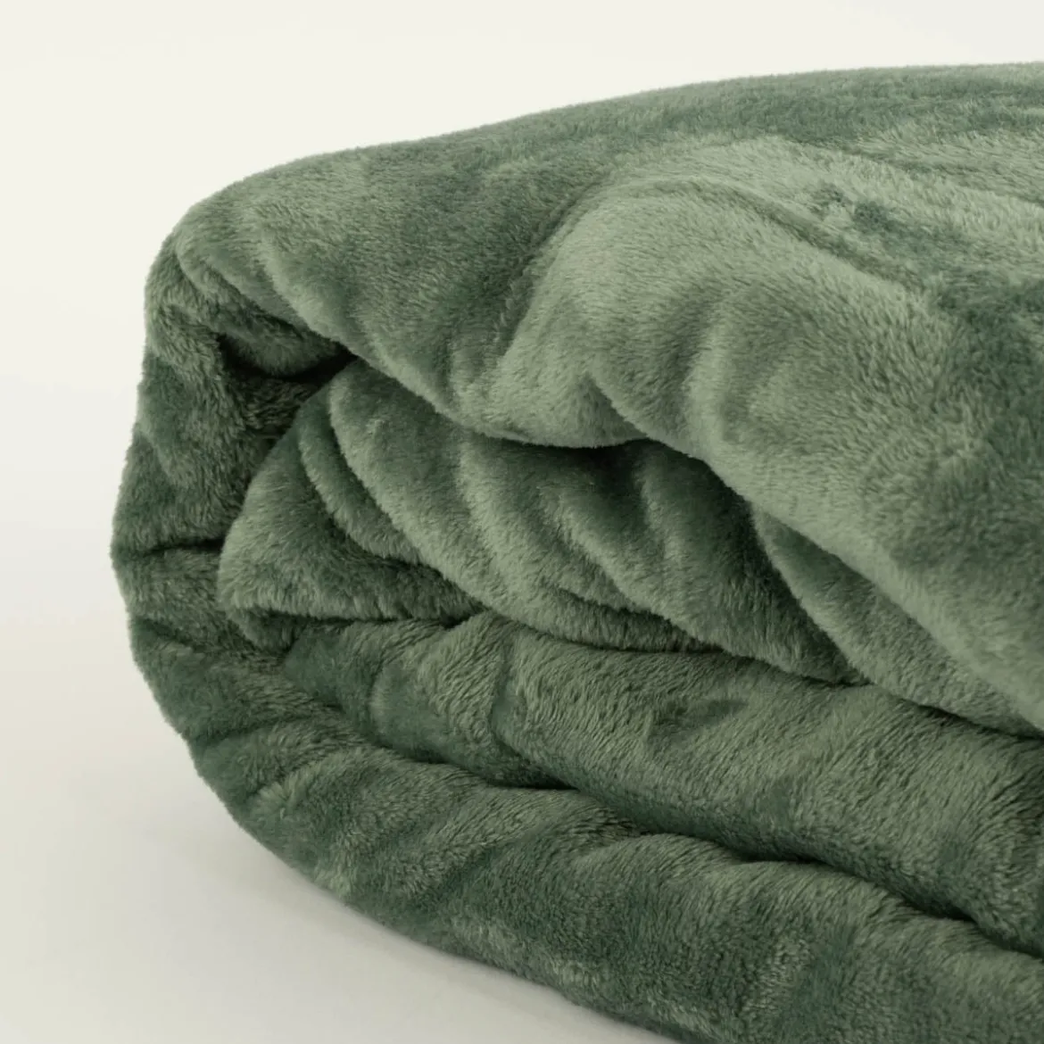 Große Kuscheldecke aus Microfaser einfarbig jade grün 180x220cm