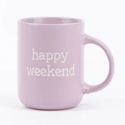 Große Tasse weekend aus Keramik verschiedene Farben 420ml