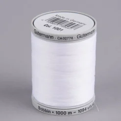 Gütermann Bobbin Sulky Unterfaden Farbnr. 1001 weiß 1000m