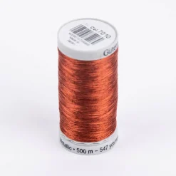 Gütermann Metallic Effektgarn Sulky Metallic Nähgarn Stickgarn Metalleffekt-Faden Farbnr. 7010 terra 500 Meter/Spule