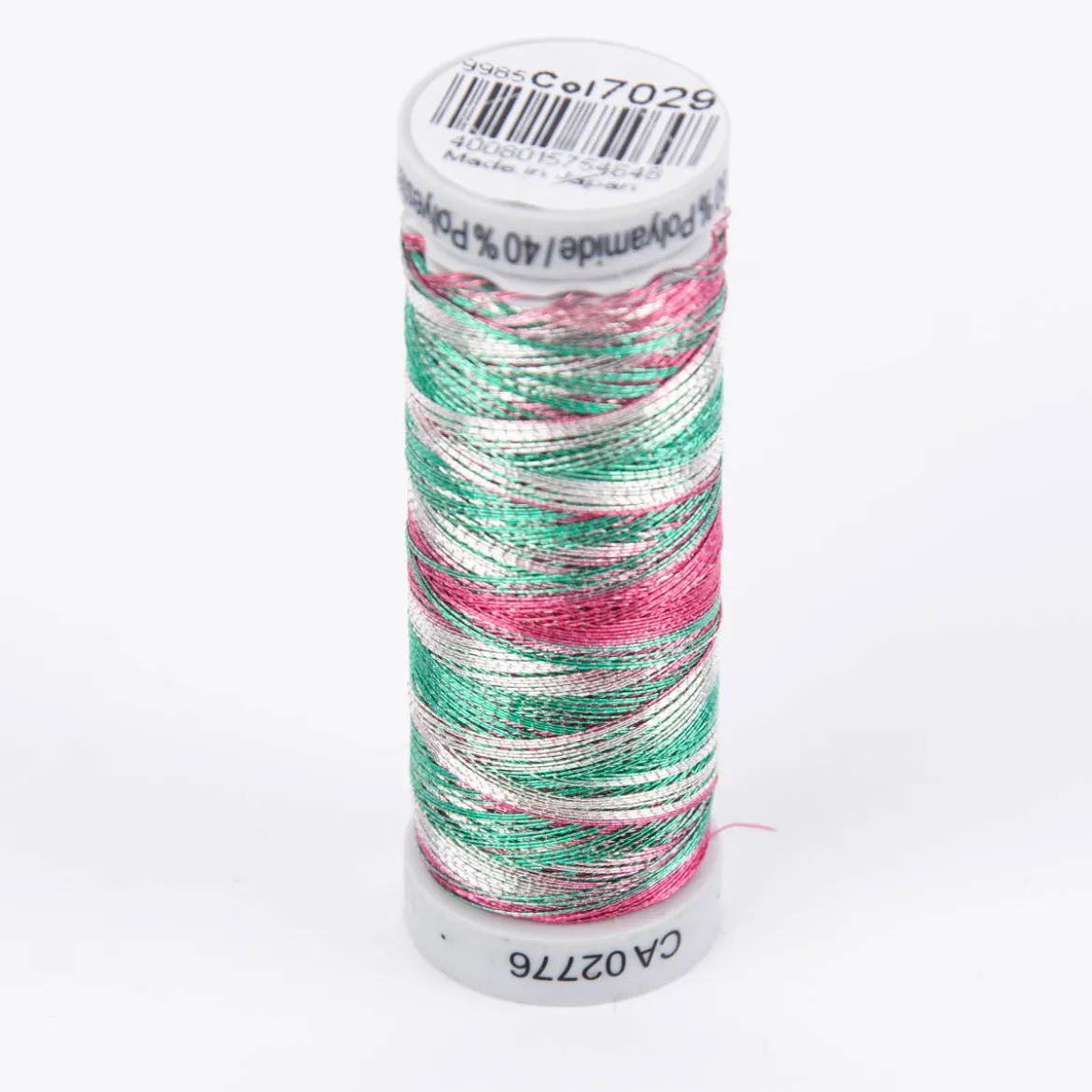 Gütermann Metallic Effektgarn Nähgarn Stickgarn Metalleffekt-Faden Metallic Farbnr. 7029 pink grün 200 Meter/Spule