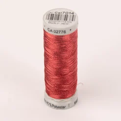 Gütermann Metallic Effektgarn Nähgarn Stickgarn Metalleffekt-Faden Metallic Farbnr. 7014 rostrot 200 Meter/Spule