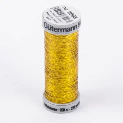 Gütermann SULKY Holoschimmer Metallic-Effektgarn Stickgarn Metalleffekt-Faden Farbnr. 6003 gold 200 m