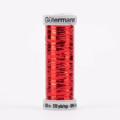 Gütermann SULKY Sliver Metallic-Effektgarn Stickgarn Metalleffekt-Faden Farbnr. 8014 rot 200m