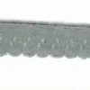 Gummiband Elastic Abschlussspitze Zierband grau Breite: 1,2cm