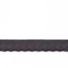 Gummiband Elastic Abschlussspitze Zierband dunkelgrau Breite: 1,2cm