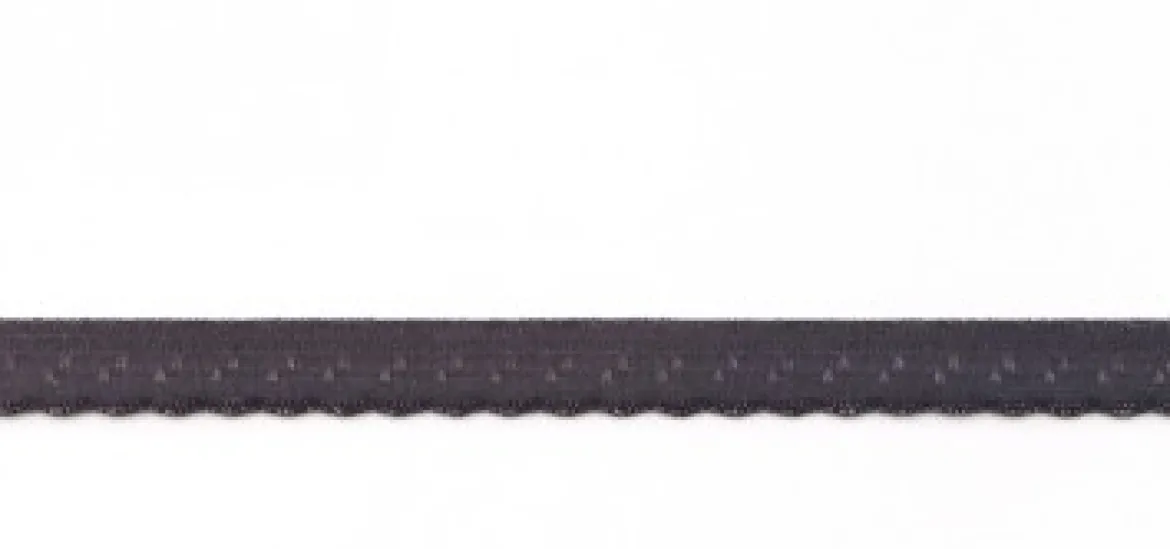 Gummiband Elastic Abschlussspitze Zierband dunkelgrau Breite: 1,2cm