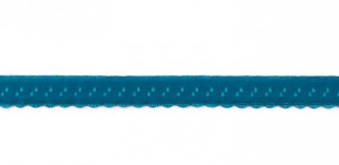 Gummiband Elastic Abschlussspitze Zierband petrol Breite: 1,2cm