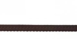 Gummiband Elastic Abschlussspitze Zierband braun Breite: 1,2cm