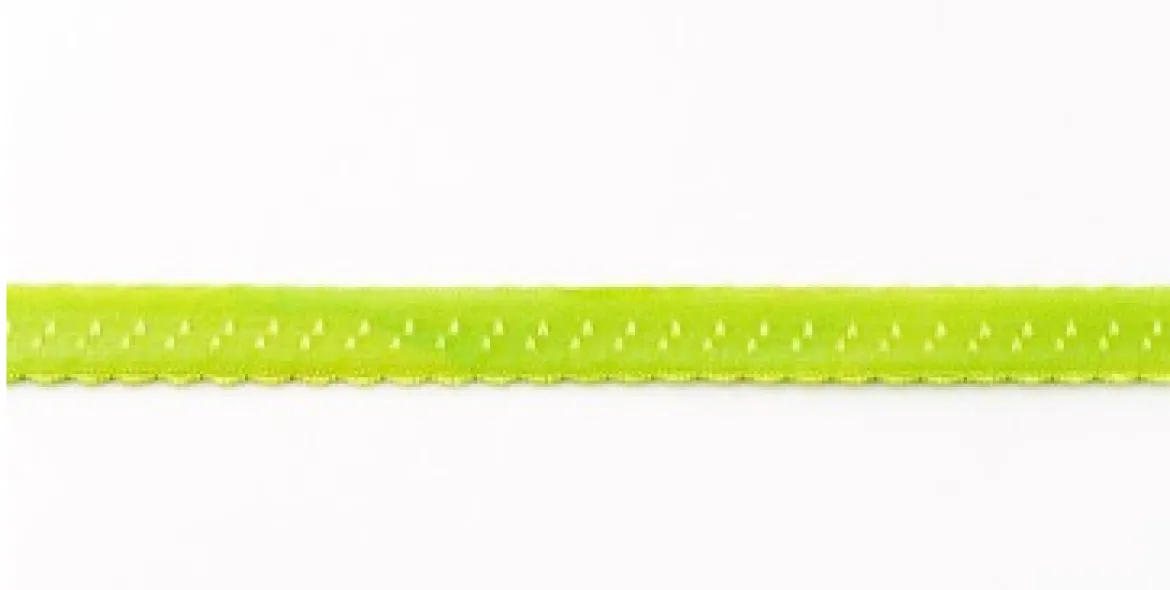 Gummiband Elastic Abschlussspitze Zierband lime Breite: 1,2cm