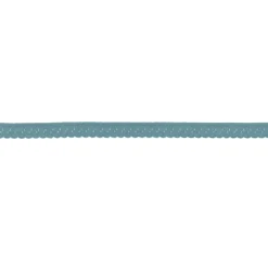 Gummiband Elastic Abschlussspitze Schrägband rauchblau Breite: 1,2cm