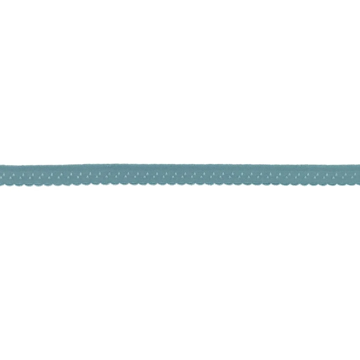Gummiband Elastic Abschlussspitze Schrägband rauchblau Breite: 1,2cm