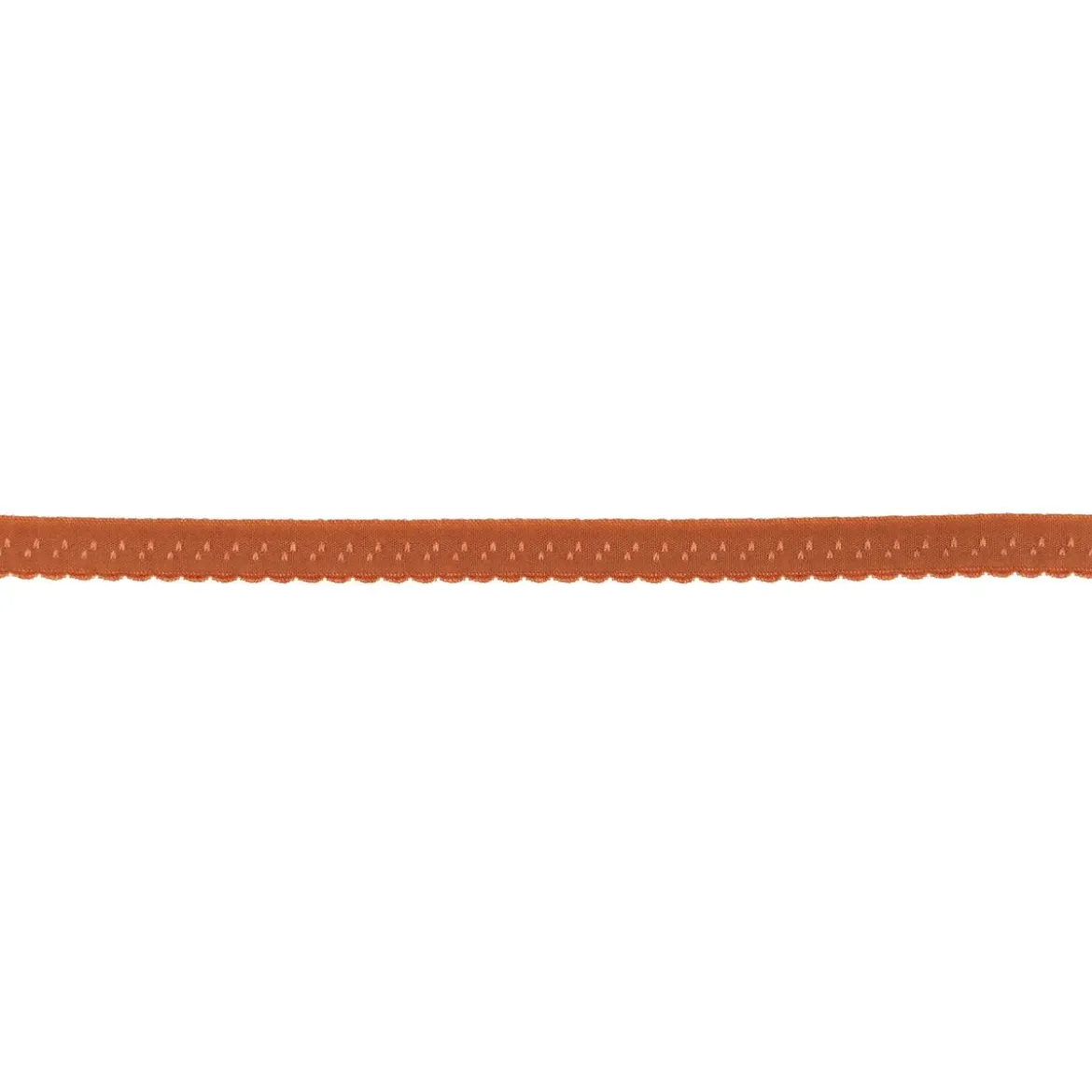 Gummiband Elastic Abschlussspitze Schrägband rost Breite: 1,2cm