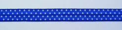 Gummiband Elastic Schrägband Zierband blau weiß Punkte Breite: 1,5cm
