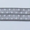 Gummiband Elastic Schrägband Zierband hellgrau weiß Punkte Breite: 1,5cm