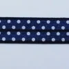 Gummiband Elastic Schrägband Zierband dunkelblau weiß Punkte Breite: 1,5cm