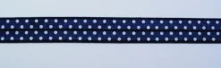 Gummiband Elastic Schrägband Zierband dunkelblau weiß Punkte Breite: 1,5cm