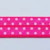 Gummiband Elastic Schrägband Zierband pink weiß Punkte Breite: 1,5cm