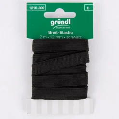 Gummiband Elastikband 12mm schwarz 2m