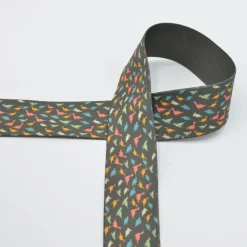 Gummiband elastisch Dino khaki bunt Breite: 4cm