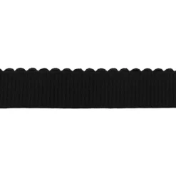 Gummiband gerippt Wellenkante schwarz Breite: 3,5cm