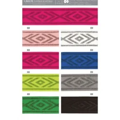 Gummiband Glitzer Rauten geometrisch grün silber 4cm Breite