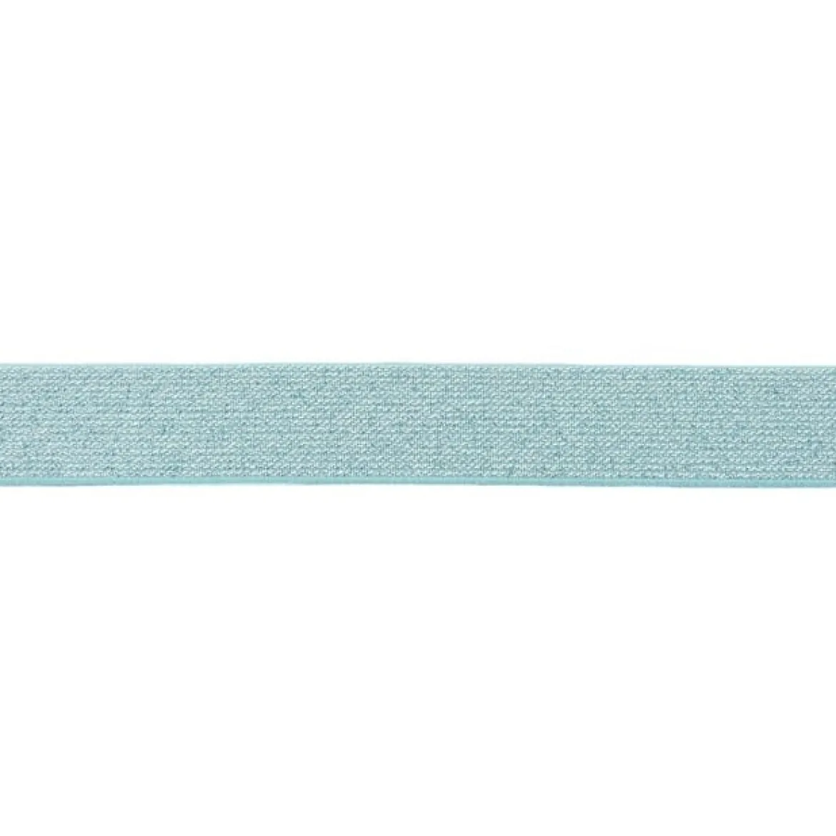 Gummi Band Glitzer türkis silberfarbig Meterware Breite: 2,5cm