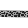 Gummiband Leomuster Glitzer Lurex schwarz silberfarbig Breite: 4cm