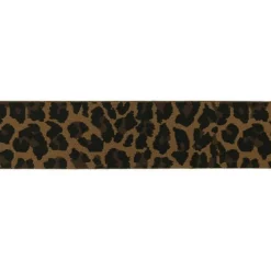 Gummiband Leopardenmuster braun schwarz Meterware Breite: 4cm