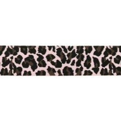 Gummiband Leopardenmuster rosa braun Meterware Breite: 4cm