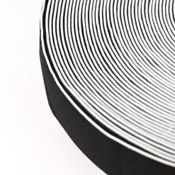 Gummiband mit farbigem Rand schwarz weiß Breite: 4cm