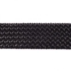 Gummi Band mit Kunstleder schwarz Meterware Breite: 5,5cm