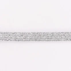 Gummiband silberfarbig Glitzer Breite: 1,3cm