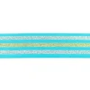 Gummi Band Streifen Glitzer türkis silberfarbig goldfarbig Breite: 4cm