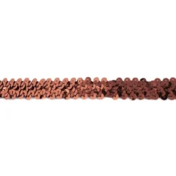 Gummi Pailletten dunkelbraun Breite: 2cm