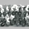 Gummi Pailletten silber Breite: 3cm