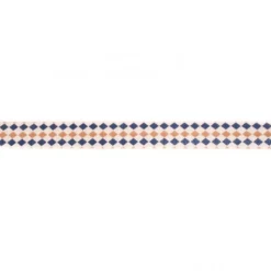 Gummi Schrägband gemustert Zacken Retro creme Breite: 2cm