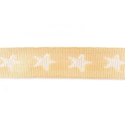 Gurtband beige mit Sterne weiß Breite: 4cm