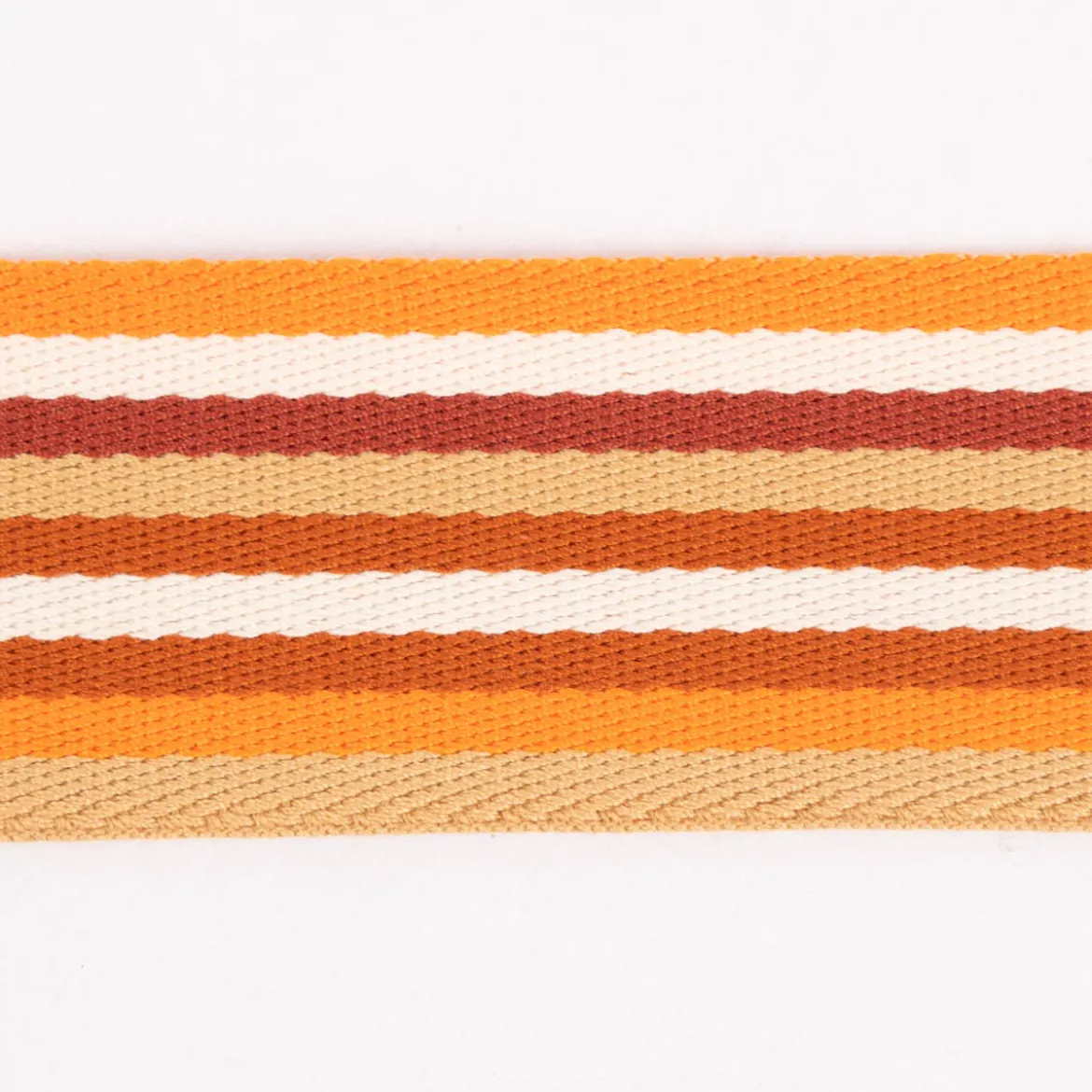 Gurtband doppelseitig robust für Taschen gestreift orange 40mm breit