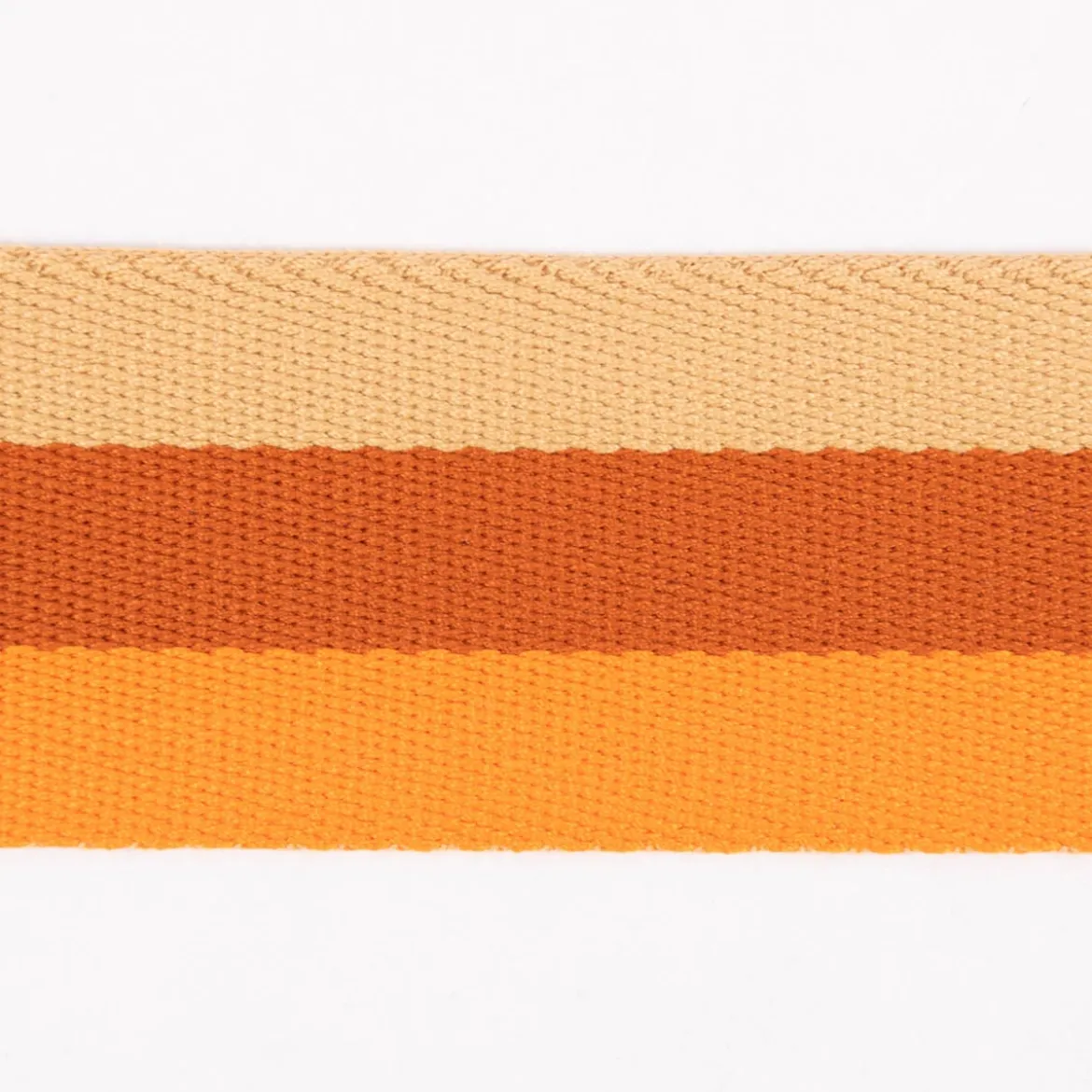 Gurtband doppelseitig robust für Taschen gestreift orange 40mm breit