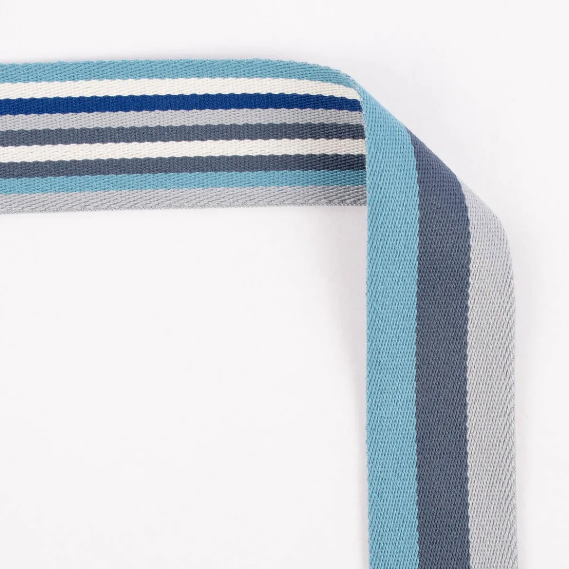 Gurtband doppelseitig robust für Taschen gestreift blau 40mm breit