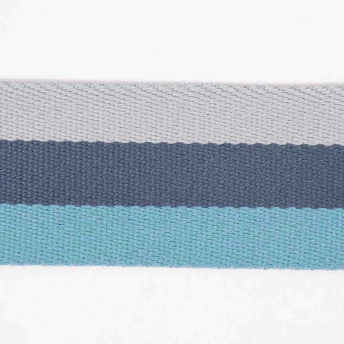 Gurtband doppelseitig robust für Taschen gestreift blau 40mm breit