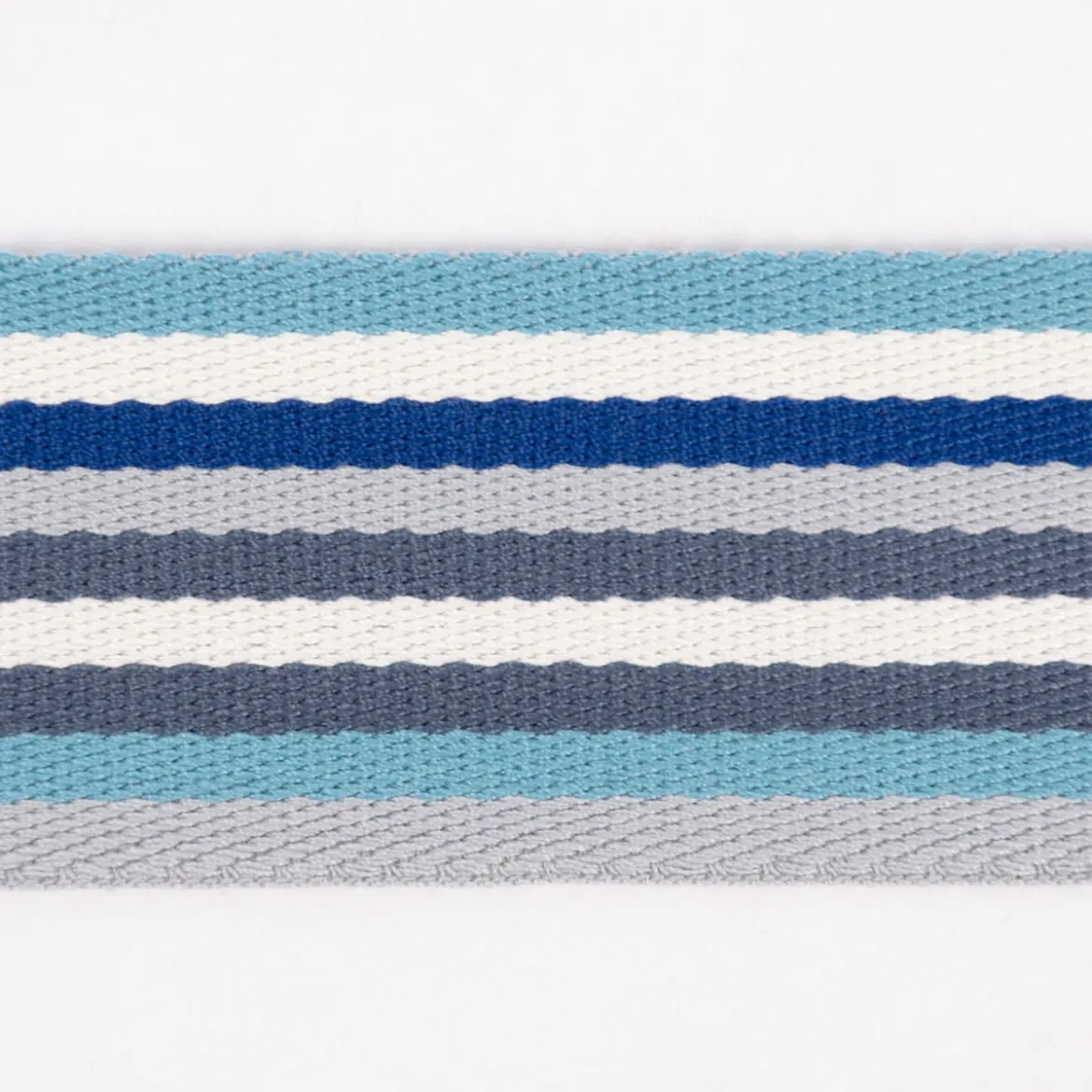 Gurtband doppelseitig robust für Taschen gestreift blau 40mm breit