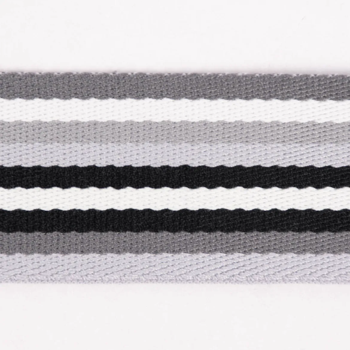 Gurtband doppelseitig robust für Taschen gestreift grau 40mm breit