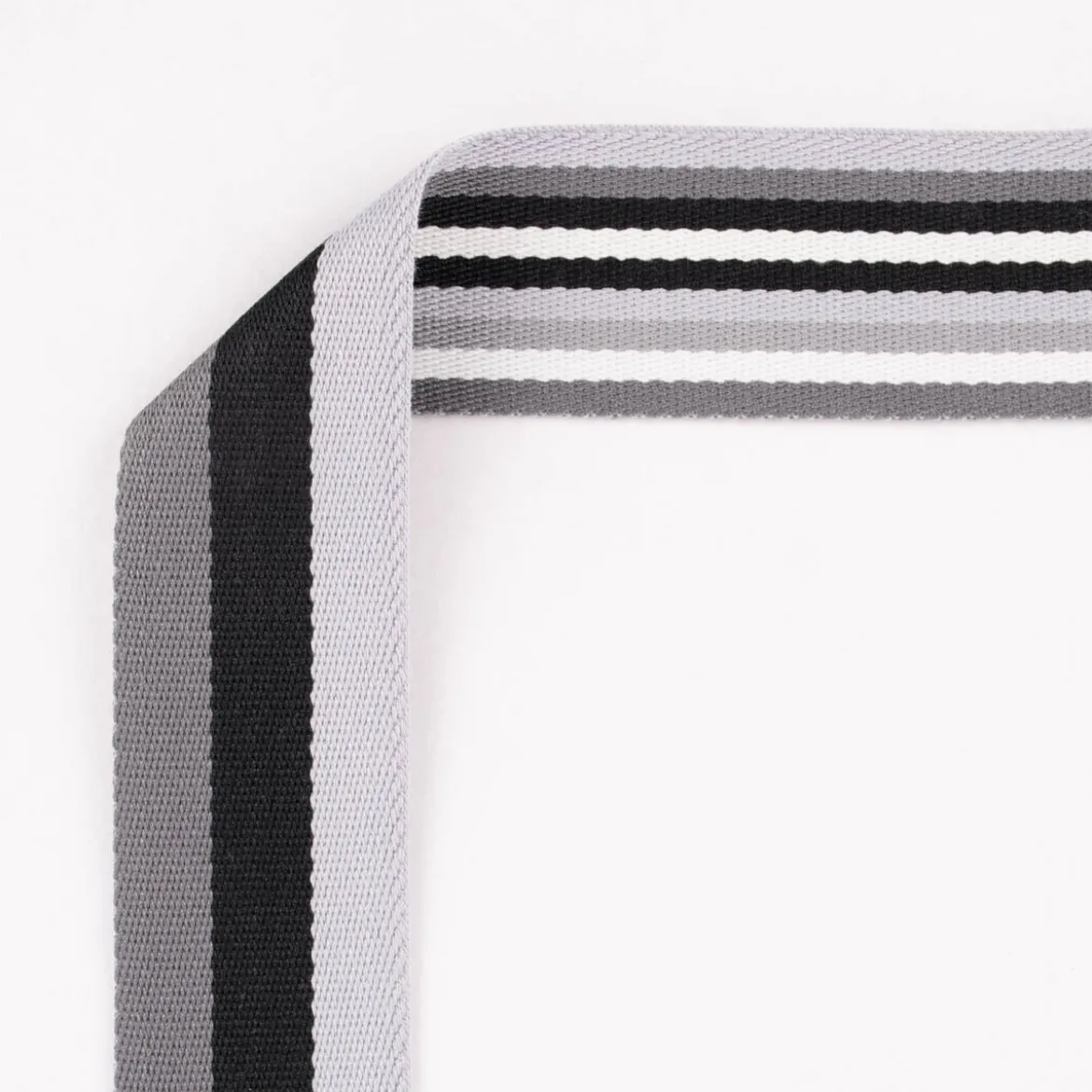 Gurtband doppelseitig robust für Taschen gestreift grau 40mm breit